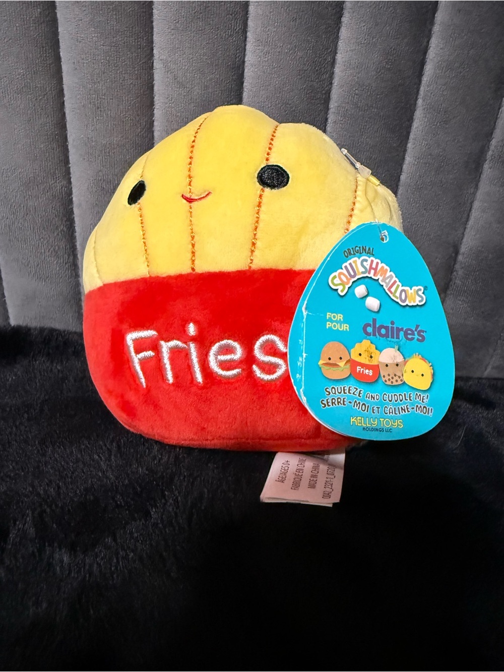 Squishmallows Claire’s Fries Plush Kellytoy Food Stuffed Animal NWT Cute Soft